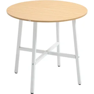 Homcom Esstisch Ø 80 cm weiß