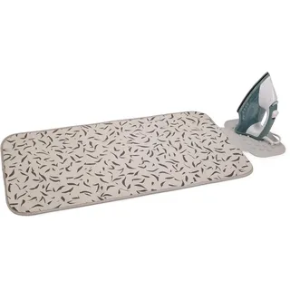 Joseph Joseph Swift Faltbare Bügelmatte, Silikon-Ablage für Bügeleisen, Hitze-/Dampfbeständig, Rutschfest, Aufhängeschlaufe, Kompakte Aufbewahrung, 90x47 cm, Ecru Scatter