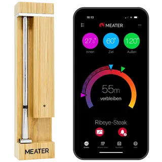 MEATER Pro / 2 Plus: Das Smarte Fleischthermometer der Nächsten Generation | Hitzebeständig bis 550°C | Hohe Reichweite, 100% Wasserdicht, Multi-Sensor Technologie | Küche, BBQ, und Grill