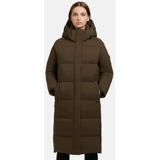 khujo Steppmantel Rachel Matt-YM Warmer gesteppter Damen Mantel mit (abnehmbarer Kapuze) grün L (40)