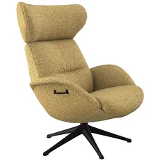 FLEXLUX Relaxsessel »Relaxchairs More«, Premium Komfort, Rücken- & Kopfteilverstellung, drehbar, Fuß schwarz, gelb