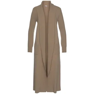 LASCANA Longstrickjacke Damen camelfarben Gr.36/38