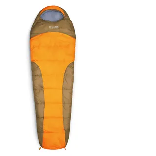Lumaland Outdoor Schlafsack Mumienschlafsack, 230 x 80 cm, inklusive Packsack, 50 x 25 cm gepackt orange