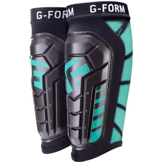 G-Form Youth Pro-S Vento Fußball Schienbeinschoner - Fußball Schienbeinschützerhalter - Schwarz/Mint, Jugend S/M