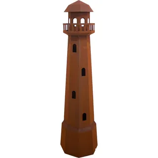 Ferrum Art Design Deko-Figur-Leuchtturm Gr.III Ø 27 cm x 107 cm Rostbraun