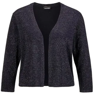 Strickjacke GOLDNER "Wunderbar leichter Strick-Bolero", Damen, Gr. 46, schwarz, Obermaterial: 84% Viskose CV. 16% metallisierte Fasern MTF., eng Tubular, Strickjacken Strickjacke, perfekte Länge um ein Kleid darunter zu tragen