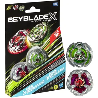 Beyblade X Chain Incendio 5-60HT & Arrow Wizard 4-60N Kreisel Dual Pack