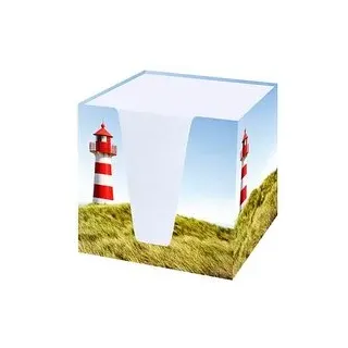 RNK-Verlag Zettelbox Leuchtturm weiß inkl. ca. 900 Notizzettel weiß, 1 St.