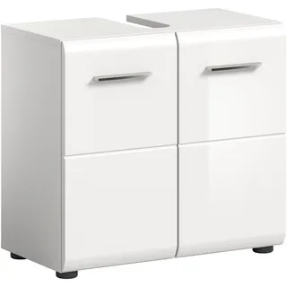 xonox.home Waschbeckenunterschrank Ice 60 x 54 x 30 cm Weiß Hochglanz