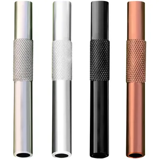 Tragbarer Strohhalm, Metallrohr, wiederverwendbar, Premium-Strohhalm, 4 Stück