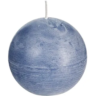 Spaas 6 Rustic Unscented Ball Candles Hours-Grey Blue 6 Rustikale geruchlose Kugelkerzen 100 mm, ± 40 Stunden-Graublau, Paraffinwachs, grau/blau, D x H