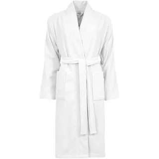 Damenbademantel BUGATTI "Paola, ideal für Sauna & Spa, Hotelbademantel, Morgenmantel" Gr. L, weiß, L:110cm, Webvelours, Hausmäntel, Damenbademantel, Kimonomantel