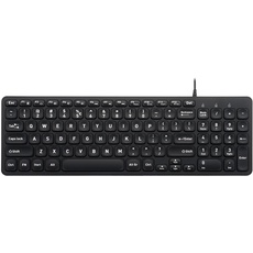 Perixx PERIBOARD-333B Wired Backlit USB Keyboard- X Type Scissor Keys - Compact 14.25x4.57 Inches - Big Print Letters - White Backlit - US English QWERTY......
