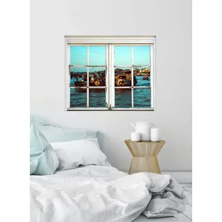 Queence "Boote auf dem Meer", Wandsticker, Wandbild, selbstklebend, Meer, Boot, Schiffe,