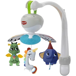 Tiny Love Mobile für Unterwegs, 3-in-1 Musik Mobile Baby Elektrisch, 0+ Monate, Tragbares Mobile Babybett, 3 Befestigungsmöglichkeiten, 5 Melodien, 30 Minuten Musik ohne Unterbrechung, Born To Party