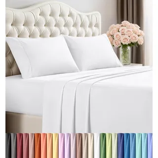 Utopia Bedding Bettlaken Set - Polyester-Microfaser, Spannbettlaken, Bettlaken und Kissenbezüge