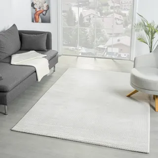 Sehrazat Nora 5600 Kurzflorteppich 80 x 300 cm Beige/Weiß