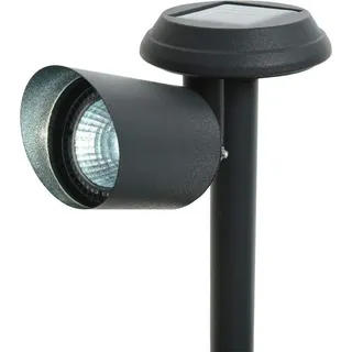 Lumineo Solarstrahler/Gartenstrahler - Metall - schwarz - H26 cm - Schwarz