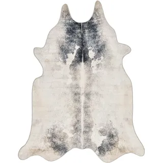 Fellteppich GINO FALCONE "Emilia", bunt (multi, weiß), B:70cm H:3mm L:90cm, Kunstfaser, Teppiche, Fellteppich, Kunstfell, bedruckt, Kuhfell-Optik, ideal im Wohnzimmer & Schlafzimmer