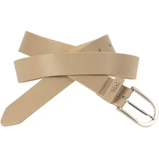 Ledergürtel HUGO "Zoey-C Sz25", Damen, Gr. 85, beige (medium beige 265), Leder, unifarben, Gürtel Ledergürtel, mit HUGO Metalllogo