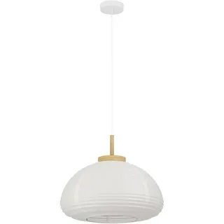 EGLO Summerhill 1-flg. 40 cm rund Holz Metall Papier