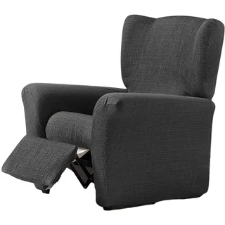 Zebra Textil Estoralis | Vega Moderner Design-Relax-Sesselbezug | Elastischer Jacquardstoff | Grau | Für Relaxsessel von 70 bis 90 cm. | Sesselschutz | Anpassbar an alle Arten von Sesseln