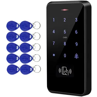 FTSTech DC12V IP68 RFID Wasserdichtes Türzugangskontrollsystem mit Support 3000 User + 10 Blue Keyfob (ID 125KH)