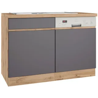 Held Spülenschrank Turin 120 x 86 x 60 cm Grau