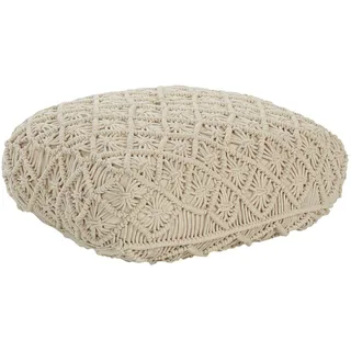 Beliani Pouf Berrechid 50/50/20 cm , Beige , Textil , Quadratisch , 50x20x50 cm , Wohnzimmer, Sessel, Hocker & Hockerbänke, Poufs
