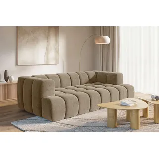homsy by ana johnson "»XL« BOUBELLE Design-Sofa extra tief, Bubble-Optik, Breite 246 cm", 4-Sitzer mit Wellenunterfederung, XL Sitztiefe 100% cm,