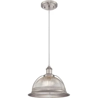 Westinghouse Pendelleuchte Retro Nickel und Klarglas mit 1 Lampe