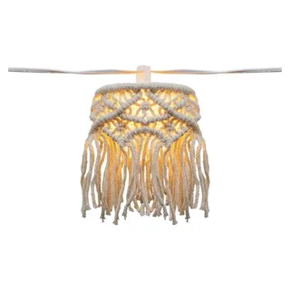 NEW GARDEN Lichterkette Baumwolle 8m inkl. Solar IP44 beige
