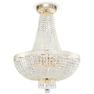 Maytoni Kronleuchter , Goldfarben , Metall , rund , 65x50x50 cm , Ce , gleichmäßige Lichtverteilung , Lampen & Leuchten, Innenbeleuchtung, Hängeleuchten, Kronleuchter