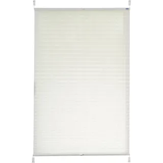 Plissee K-HOME "Klemmfix Elba" Gr. 23, weiß (weiß, weiß, weiß), B:75cm H:130cm, Obermaterial: 100% Polyester, Plissees, Plissee, Lichtschutz, ohne Bohren, verspannt, bedruckt