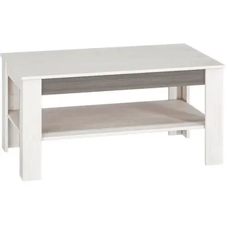 Feldmann-Wohnen Couchtisch Blanco Pinie weiß / grau 114 / 67 / 56cm , Holz , Rechteckig , 114x56x67 cm , Wohnzimmer, Wohnzimmertische, Couchtische
