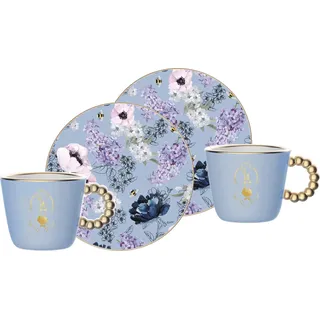 Bialetti BRID001, Set, 0,08 l, Blau, Porzellan, Tasse, Kaffee - Blau