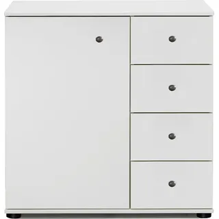 Kommode 81cm, weiß, CROPANI-43 - Weiß