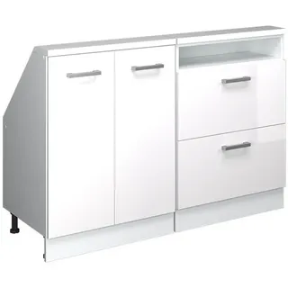 Vicco Unterschrank Küchenschrank für Dachschrägen R-Line 120 x 81,6 x 46 cm Weiß