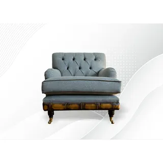 Design Luxus Chair Sessel Sofa 1 Sitzer Fernseh Lounge Chaise Sofa Leder Textil