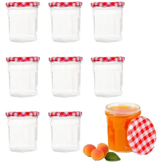 CTForest 8x Mini Marmeladengläser, kleine Gläser mit Deckel und Fermentierglas, Geeignet als Einmach- und Fermentierglas, zur Aufbewahrung, zum Befüllen