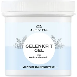 ALMIVITAL Gelenkfit Gel mit Weihrauchextrakt 250ml mit Zitronenduft - Weihrauch Creme für Gelenke & Muskeln – wohltuendes Gel zum Einreiben bei Rücken-, Nacken- & Knieschmerzen – schnell einziehend