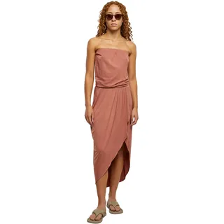 Urban Classics Damen Kleid Ladies Viscose Bandeau Dress Terracotta S