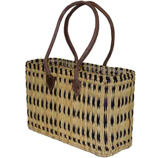 Seegras Tasche mittel langer Griff Einkaufskorb Korb Flechtkorb Korbtasche