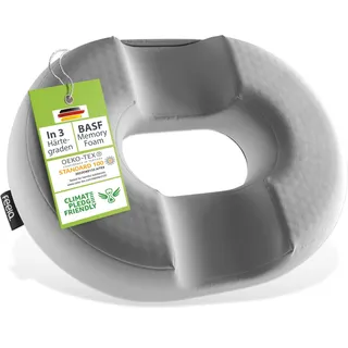 feela.® Orthopädischer Sitzring [3 Härtegrade] – Hämorrhoiden Sitzkissen mit Loch – nach OP & Geburt – Sitzring Steißbein Entlastung, Hämorriden Kissen, Sitzdonut – lindert Schmerzen (Weich)