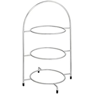 Utopia Etagere, Kuchenständer, 3 Etagen, Höhe 42 cm, Platz für DREI Teller mit 23 cm Durchmesser, verchromt