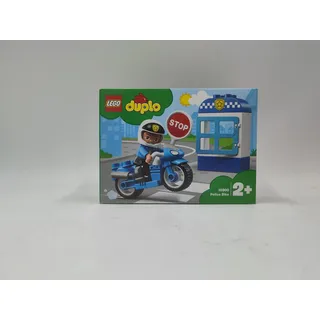 LEGO 10900 DUPLO Polizeimotorrad, Polizei Spielzeug ab 2 Jahre mit Motorrad und Polizistenfigur, Bausteine für Kleinkinder - Blau