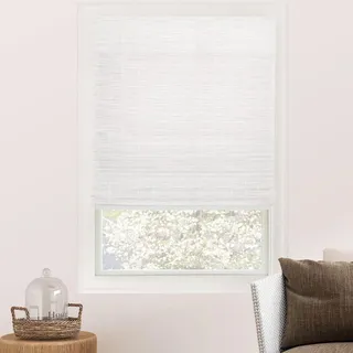 CHICOLOGY, Roman Home Bambus-Sonnenschutz für Terrasse, 81,3 x 162,6 cm (B x H), Schnee