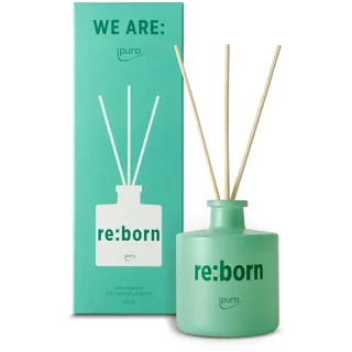 ipuro re:born Raumduft - 100ml Raumerfrischer mit Zitrus, Kardamom & Vanille Duft - aus nachhaltigem Gewürzsaaten-Upcycling - Diffuser mit Stäbchen - Lufterfrischer für die Wohnung