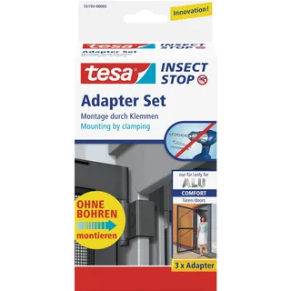 Tesa Insect Stop Fliegengitter Adapter-Set 3 Stück
