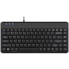 Bild von PERIBOARD-409H Kabelgebunden USB Mini-Tastatur mit 2 USB-Hubs, Schwarz, US Layout